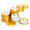 80 Pcs Mermaid Tails Kid's Birthday Candy Party Favors Chocolate Coins with Gold Foil